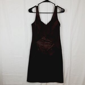 Max and Cleo Womens Sleeveless Size 4 Dress Brown Satin Lined Classy